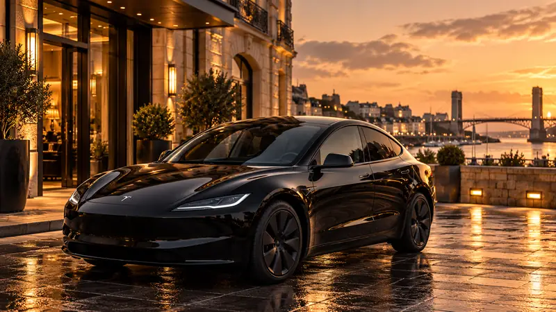 Chauffeur privé Brest : la Tesla Model 3 vous attend devant votre hôtel